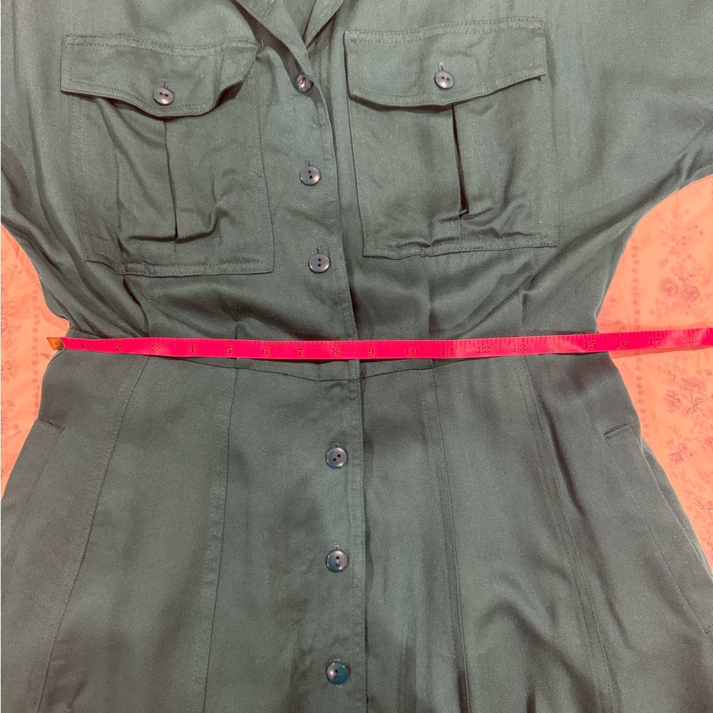 Vintage Teal Button-Up Diane Von Furstenberg Dress - Picture 6 of 6